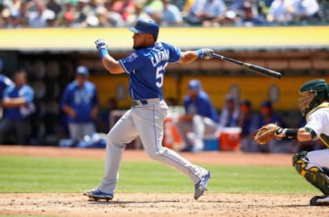 OAKLAND, CA – AUGUST 16: Melky Cabrera #53 of the Kansas City Royals bats against the Oakland Athletics at Oakland Alameda Coliseum on August 16, 2017 in Oakland, California. (Photo by Ezra Shaw/Getty Images)