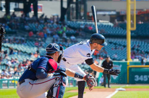 DETROIT, MI – SEPTEMBER 24: Ian Kinsler #3 of the Detroit Tigers strikes out in the first inning against the Minnesota Twins during a MLB game at Comerica Park on September 24, 2017 in Detroit, Michigan. (Photo by Dave Reginek/Getty Images)