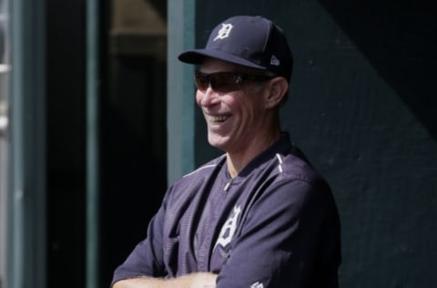 DETROIT, MI – SEPTEMBER 20: Alan Trammell, former Detroit Tigers shortstop and currently a special assistant to General Manager Al Avila, visits the dugout during a game against the Oakland Athletics at Comerica Park on September 20, 2017 in Detroit, Michigan. (Photo by Duane Burleson/Getty Images)