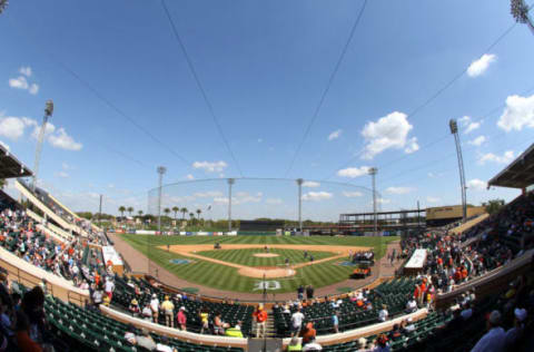 LAKELAND, FL – MARCH 01: A view from the Tiger spring training home Joker Marchant Stadium before the game between the Pittsburgh Pirates and the Detroit Tigers at Joker Marchant Stadium on March 1, 2016 in Lakeland, Florida. (Photo by Justin K. Aller/Getty Images)