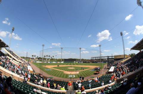 LAKELAND, FL – MARCH 01: A view from the Tiger spring training home Joker Marchant Stadium before the game between the Pittsburgh Pirates and the Detroit Tigers at Joker Marchant Stadium on March 1, 2016 in Lakeland, Florida. (Photo by Justin K. Aller/Getty Images)