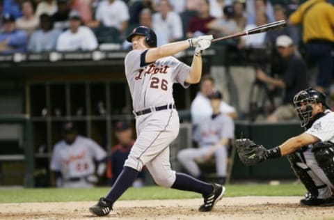 CHICAGO – JUNE 6: Chris Shelton #26 of the Detroit Tigers bats against the Chicago White Sox on June 6, 2006 at U.S. Cellular Field in Chicago, Illinois. The White Sox defeated the Tigers 4-3. (Photo by Jonathan Daniel/Getty Images)