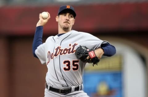 SAN FRANCISCO – JULY 10: American League All-Star pitcher Justin Verlander #35 of the Detroit Tigers deals during the 78th Major League Baseball All-Star Game at AT&T Park on July 10, 2007 in San Francisco, California. (Photo by Jed Jacobsohn/Getty Images)