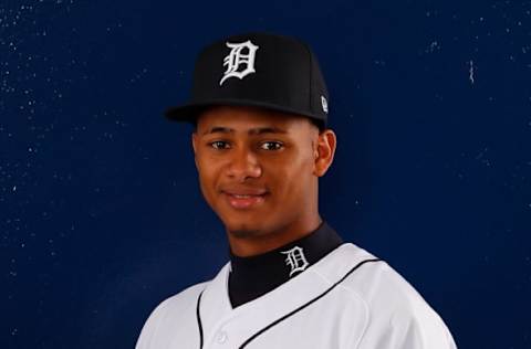 LAKELAND, FL – FEBRUARY 20: Sergio Alcantara #40 of the Detroit Tigers poses for a photo during photo days on February 20, 2018 in Lakeland, Florida. (Photo by Kevin C. Cox/Getty Images)