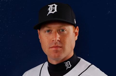 LAKELAND, FL – FEBRUARY 20: Mike Gerber #13 of the Detroit Tigers poses for a photo during photo days on February 20, 2018 in Lakeland, Florida. (Photo by Kevin C. Cox/Getty Images)