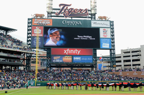 The late Tony Phillips is still fondly remembered by fans who saw him play for the Tigers in the 1990s. (Photo by Mark Cunningham/MLB Photos via Getty Images)