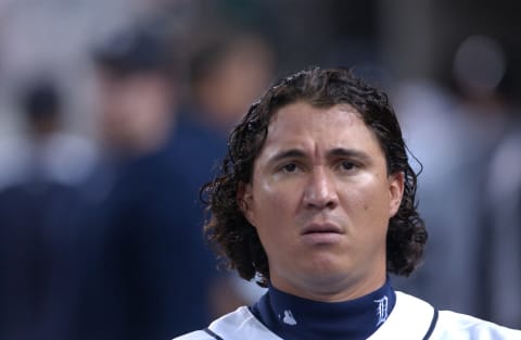 A perplexed Magglio Ordonez, circa 2006.(Photo by Mark Cunningham/MLB Photos via Getty Images)