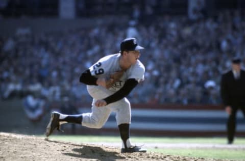 Mickey Lolich throws a pitch for the Detroit Tigers in 1967.