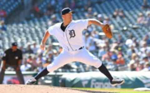 DETROIT, MI – SEPTEMBER 26: Jordan Zimmermann #27 of the Detroit Tigers pitches during the game. (Photo by Mark Cunningham/MLB Photos via Getty Images)