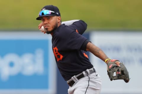 WEST PALM BEACH, FL: Harold Castro in action. (Photo by Rich Schultz/Getty Images)