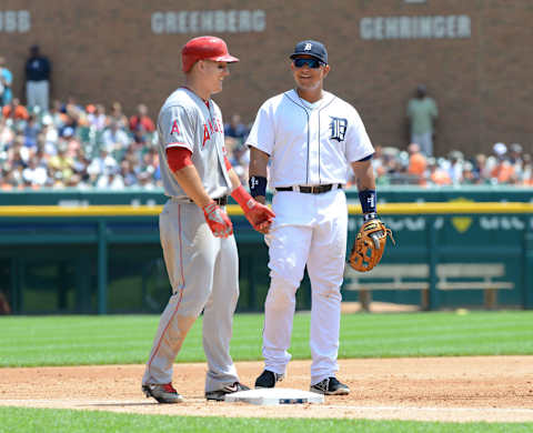 Mike Trout and Miguel Cabrera, June 2013. (Photo by Mark Cunningham/Getty Images)