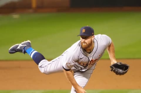 Apr 15, 2021 – Buck Farmer pitches against Oakland. Kelley L Cox-USA TODAY Sports