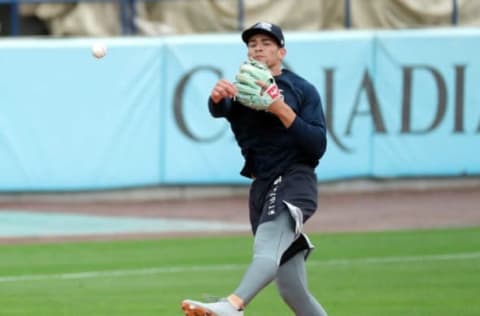 West Michigan Whitecaps infielder Trey Cruz fields ground balls during practice Monday, May 3, 2021 at LMCU Ballpark in Comstock Park, MI.White Caps