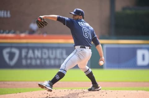 Tampa Bay Rays pitcher Luis Patino throws at Comerica Park. Tim Fuller-USA TODAY Sports