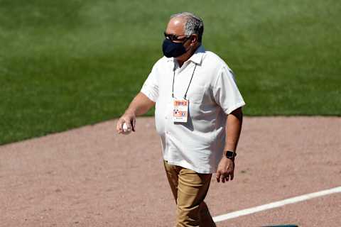 Detroit Tigers general manager Al Avila walks on the field during summer camp workouts at Comerica Park. Mandatory Credit: Raj Mehta-USA TODAY Sports