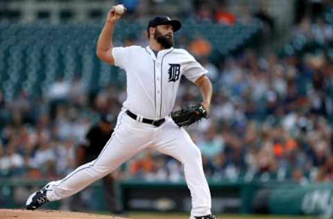 Jun 2, 2017; Detroit, MI, USA; Detroit Tigers starting pitcher Michael Fulmer (32) throws during the first inning against the Chicago White Sox at Comerica Park. Mandatory Credit: Raj Mehta-USA TODAY Sports