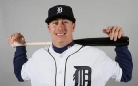 Feb 27, 2016; Lakeland, FL, USA; Detroit Tigers player Dominic Ficociello during media photo day at Joker Marchant Stadium. Mandatory Credit: Reinhold Matay-USA TODAY Sports