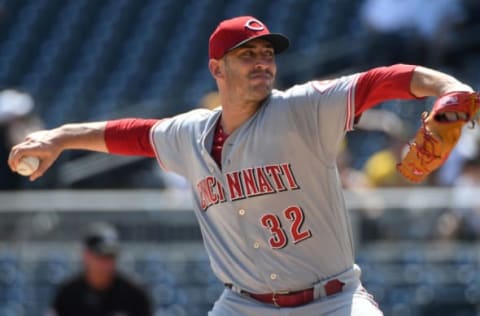 PITTSBURGH, PA – SEPTEMBER 03: Matt Harvey #32 of the Cincinnati Reds delivers a pitch in the first inning during the game against the Pittsburgh Pirates at PNC Park on September 3, 2018 in Pittsburgh, Pennsylvania. (Photo by Justin Berl/Getty Images)