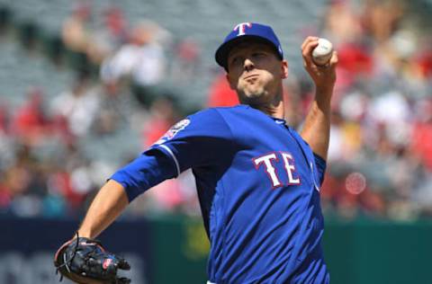 ANAHEIM, CA – APRIL 06: Drew Smyly #33 of the Texas Rangers pitches in the second inning of the game against the Los Angeles Angels of Anaheim at Angel Stadium of Anaheim on April 6, 2019 in Anaheim, California. (Photo by Jayne Kamin-Oncea/Getty Images)