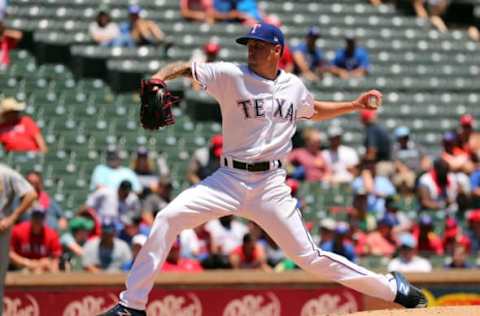 ARLINGTON, TEXAS – JUNE 08: Joe Palumbo #62 of the Texas Rangers pitches in the second inning of game one of a doubleheader against the Oakland Athletics at Globe Life Park in Arlington on June 08, 2019 in Arlington, Texas. (Photo by Richard Rodriguez/Getty Images)