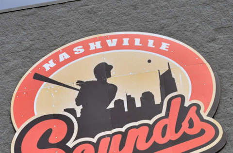 NASHVILLE, TN – DECEMBER 31: A general view of the Nashville Sounds Baseball signage on March 09, 2013 in Nashville TN. (Photo by Rick Diamond/Getty Images)