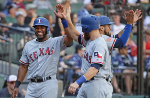 CHICAGO, IL – JULY 01: (L-R) Elvis Andrus (Photo by Jonathan Daniel/Getty Images)