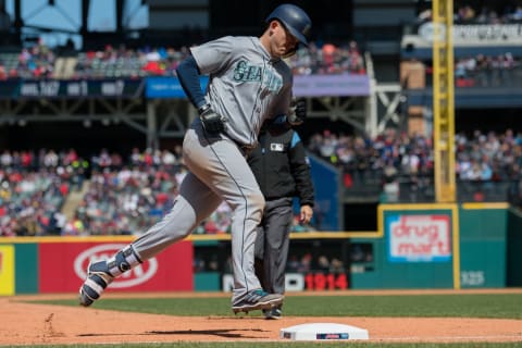 CLEVELAND, OH – APRIL 29: Ryon Healy #27 of the Seattle Mariners rounds the bases after hitting a solo home run during the sixth inning against the Cleveland Indians at Progressive Field on April 29, 2018 in Cleveland, Ohio. (Photo by Jason Miller/Getty Images)