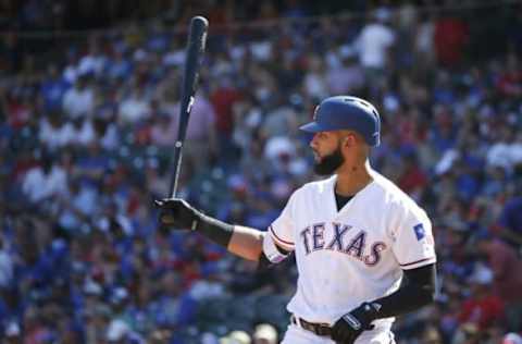 ARLINGTON, TX – MAY 6: Nomar Mazara #30 of the Texas Rangers prepare to bat against the Boston Red Sox during the eighth inning at Globe Life Park in Arlington on May 6, 2018 in Arlington, Texas. The Red Sox won 6-1. (Photo by Ron Jenkins/Getty Images)