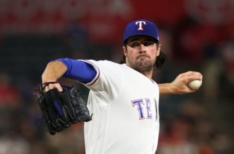 ARLINGTON, TX – SEPTEMBER 26: Cole Hamels (Photo by Richard Rodriguez/Getty Images)