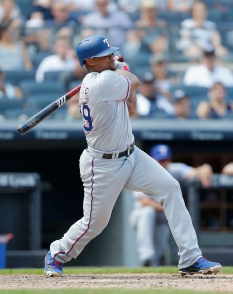 NEW YORK, NY – AUGUST 12: Adrian Beltre #29 of the Texas Rangers in action against the New York Yankees at Yankee Stadium on August 12, 2018 in the Bronx borough of New York City. The Yankees defeated the Rangers 7-2. (Photo by Jim McIsaac/Getty Images)