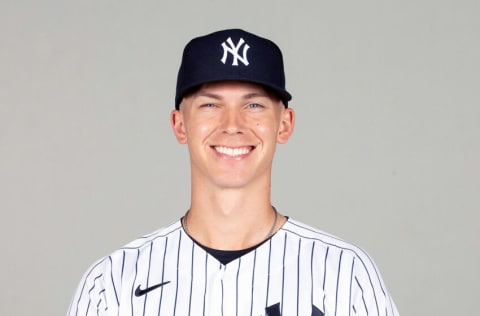 Mar 1, 2021; Tampa, FL, USA; New York Yankees Glenn Otto (96) poses during media day at Steinbrenner Field. Mandatory Credit: MLB Photos via USA Today Sports