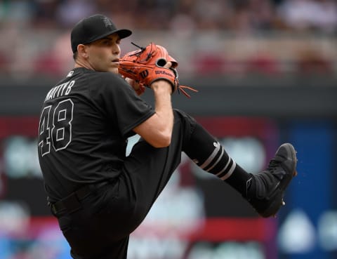 MINNEAPOLIS, MN – AUGUST 25: Matthew Boyd #48 of the Detroit Tigers delivers a pitch against the Minnesota Twins during the first inning of the game on August 25, 2019 at Target Field in Minneapolis, Minnesota. Teams are wearing special color schemed uniforms with players choosing nicknames to display for Players’ Weekend. (Photo by Hannah Foslien/Getty Images)