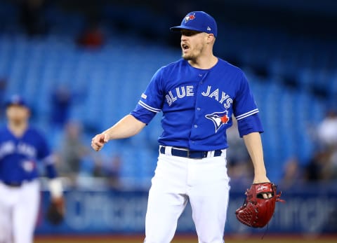 TORONTO, ON – SEPTEMBER 25: Ken Giles #51 of the Toronto Blue Jays reacts after the final out in the ninth inning during a MLB game against the Baltimore Orioles at Rogers Centre on September 25, 2019 in Toronto, Canada. (Photo by Vaughn Ridley/Getty Images)