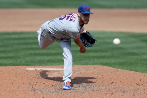 WASHINGTON, DC – SEPTEMBER 04: Starting pitcher Zack Wheeler #45 of the New York Mets throws to a Washington Nationals batter in the fourth inning at Nationals Park on September 04, 2019 in Washington, DC. (Photo by Rob Carr/Getty Images)