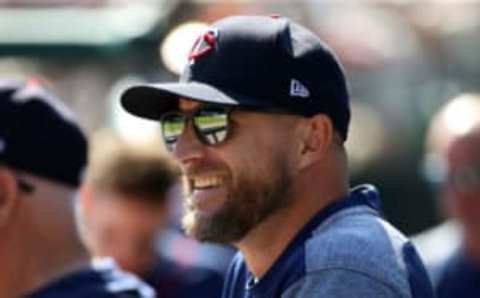 Manager Rocco Baldelli of the Minnesota Twins looks on from the dugout during the second inning while playing the Detroit Tigers. (Photo by Gregory Shamus/Getty Images)