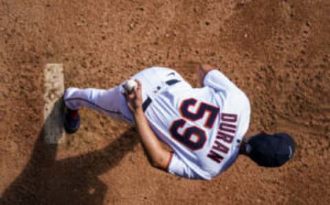 Minnesota Twins’ Jhoan Duran (Photo by Brace Hemmelgarn/Minnesota Twins/Getty Images)