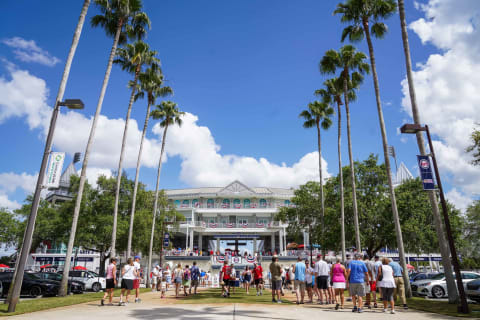 FORT MYERS, FL- MARCH 11: A general view of the exterior of Hammond Stadium prior to a spring training game between the Atlanta Braves and Minnesota Twins on March 11, 2020 in Fort Myers, Florida. (Photo by Brace Hemmelgarn/Minnesota Twins/Getty Images)