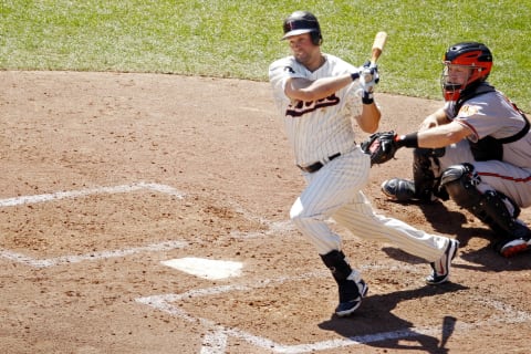 Michael Cuddyer #5 of the Minnesota Twins (Photo by Bruce Kluckhohn/Minnesota Twins/Getty Images)