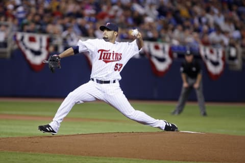 Johan Santana of the Minnesota Twins (Photo by Bruce Kluckhohn/MLB Photos via Getty Images)