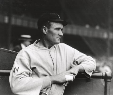 Walter Johnson of the Washington Senators before the team became the Minnesota Twins (Photo by Mark Rucker/Transcendental Graphics, Getty Images)