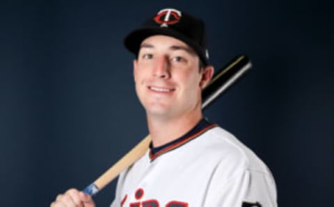 FORT MYERS, FLORIDA – FEBRUARY 22: Brent Rooker #66 of the Minnesota Twins poses for a portrait during Minnesota Twins Photo Day on February 22, 2019 at Hammond Stadium in Fort Myers, Florida. (Photo by Elsa/Getty Images)