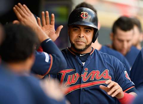 MINNEAPOLIS, MN – JUNE 19: Nelson Cruz #23 of the Minnesota Twins celebrates scoring a run against the Boston Red Sox during the first inning of the game on June 19, 2019 at Target Field in Minneapolis, Minnesota. (Photo by Hannah Foslien/Getty Images)