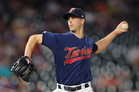 MINNEAPOLIS, MINNESOTA – JUNE 26: Taylor Rogers #55 of the Minnesota Twins pitches in the eighth inning against the Tampa Bay Rays at Target Field on June 26, 2019 in Minneapolis, Minnesota. The Minnesota Twins defeated the Tampa Bay Rays 6-4.(Photo by Adam Bettcher/Getty Images)