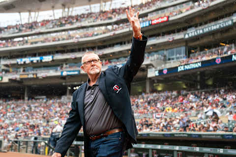 Hall of Fame player Bert Blyleven looks on prior to the game between the Minnesota Twins and Kansas City Royals. (Photo by Brace Hemmelgarn/Minnesota Twins/Getty Images)