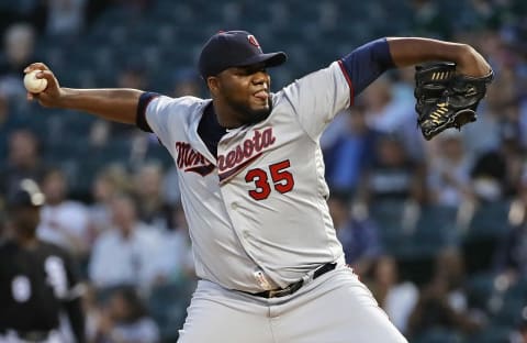 CHICAGO, ILLINOIS – AUGUST 27: Starting pitcher Michael Pineda #35 of the Minnesota Twins delivers the ball against the Chicago White Sox at Guaranteed Rate Field on August 27, 2019 in Chicago, Illinois. (Photo by Jonathan Daniel/Getty Images)