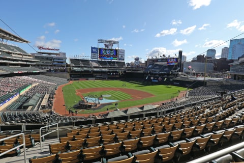 General view of Target Field before Game Two of the American League Wildcard series. (Photo by Adam Bettcher/Getty Images)