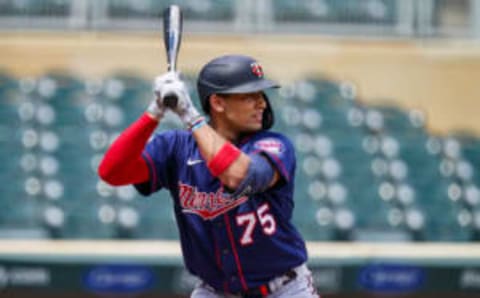 Royce Lewis of the Minnesota Twins bats during an intrasquad game at Target Field in Minneapolis, Minnesota. (Photo by Brace Hemmelgarn/Minnesota Twins/Getty Images)