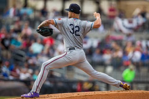 Pitcher Chris Vallimont of the Wichita Wind Surge pitches during the game against the Amarillo Sod Poodles. (Photo by John E. Moore III/Getty Images)