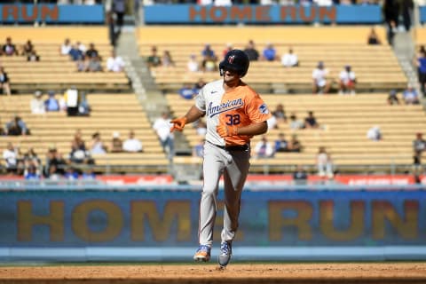 Matt Wallner of the American League rounds the bases after hitting a two-run home run during the SiriusXM All-Star Futures Game. (Photo by Kevork Djansezian/Getty Images)