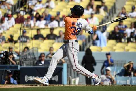 Matt Wallner of the American League hits a two-run home run in the third inning during the SiriusXM All-Star Futures Game. (Photo by Kevork Djansezian/Getty Images)